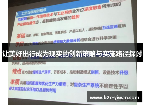 让美好出行成为现实的创新策略与实施路径探讨